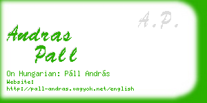 andras pall business card